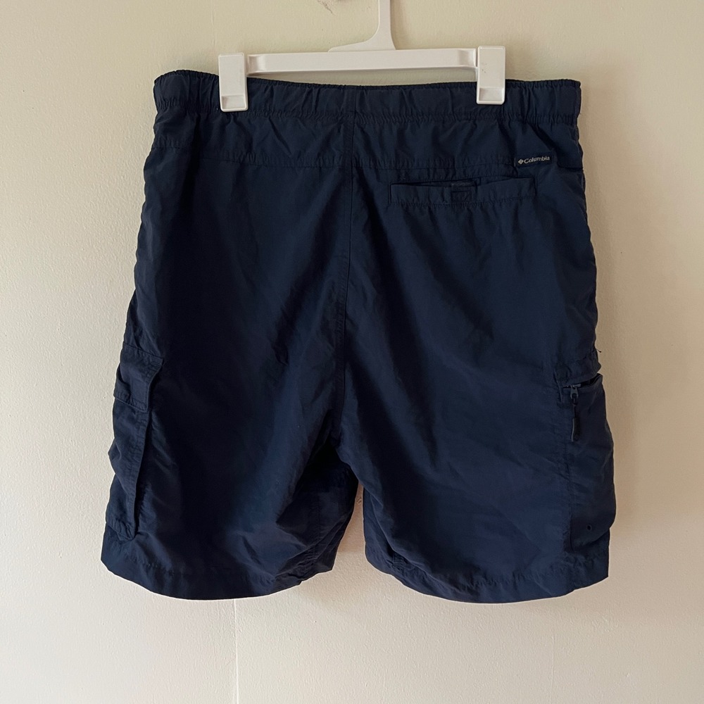 Columbia Mens Packable Cargo Shorts Large 34" Navy Hiking Outdoor Gorp Fishing - Picture 15 of 16